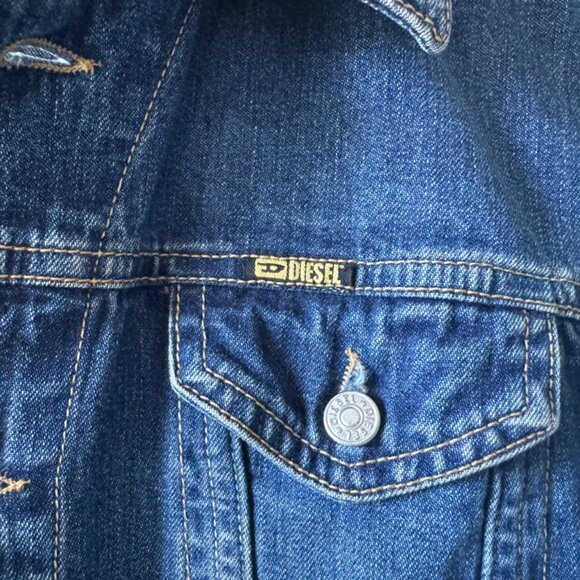 Diesel Cropped Denim Jacket, Size Small - Picture 5 of 6